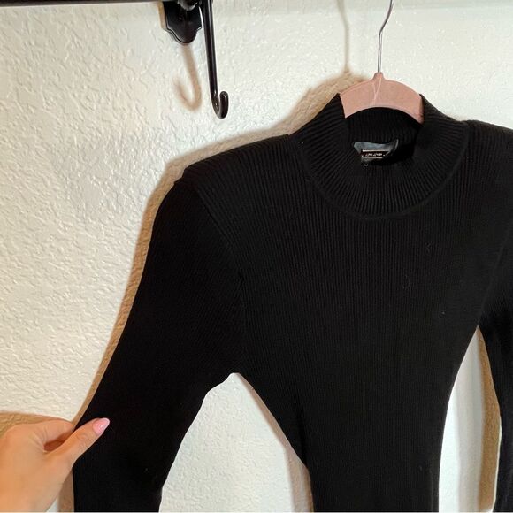 Alexia Admor Eliah Ribbed Knit Midi Sweater Dress in Black NWOT! size Medium - Picture 6 of 14